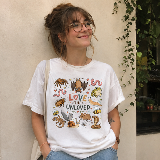 T-Shirt — "Love the Unloved" Cute Snakes & Reptiles Graphic Tee
