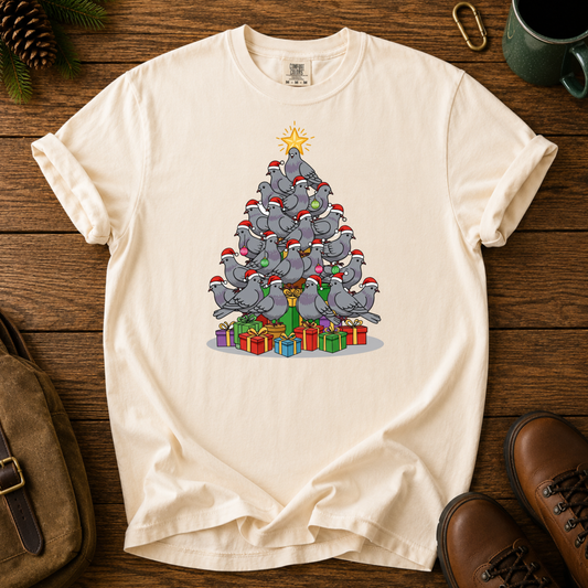 Christmas Pigeon Tree T-Shirt