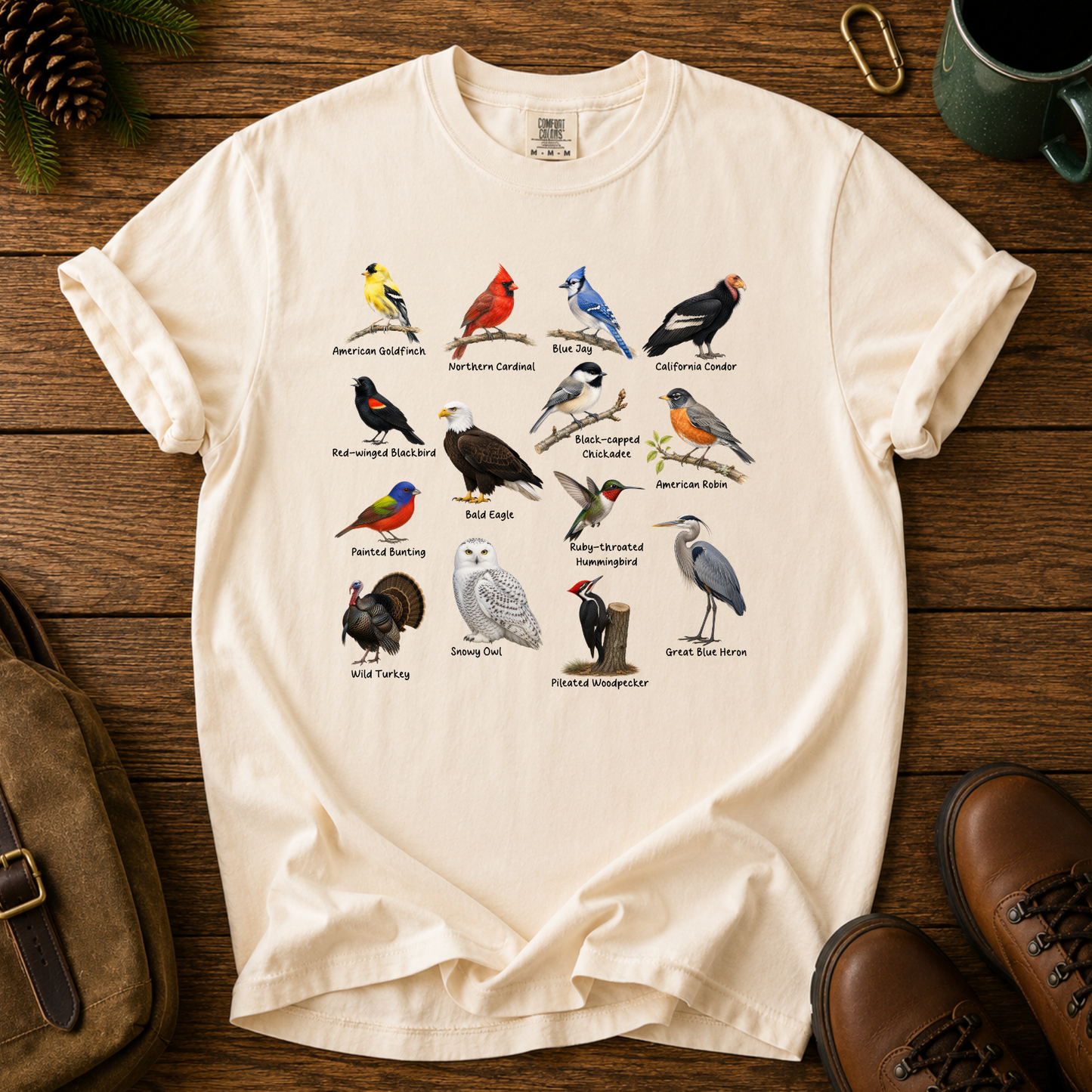 American Birds Identification T-Shirt