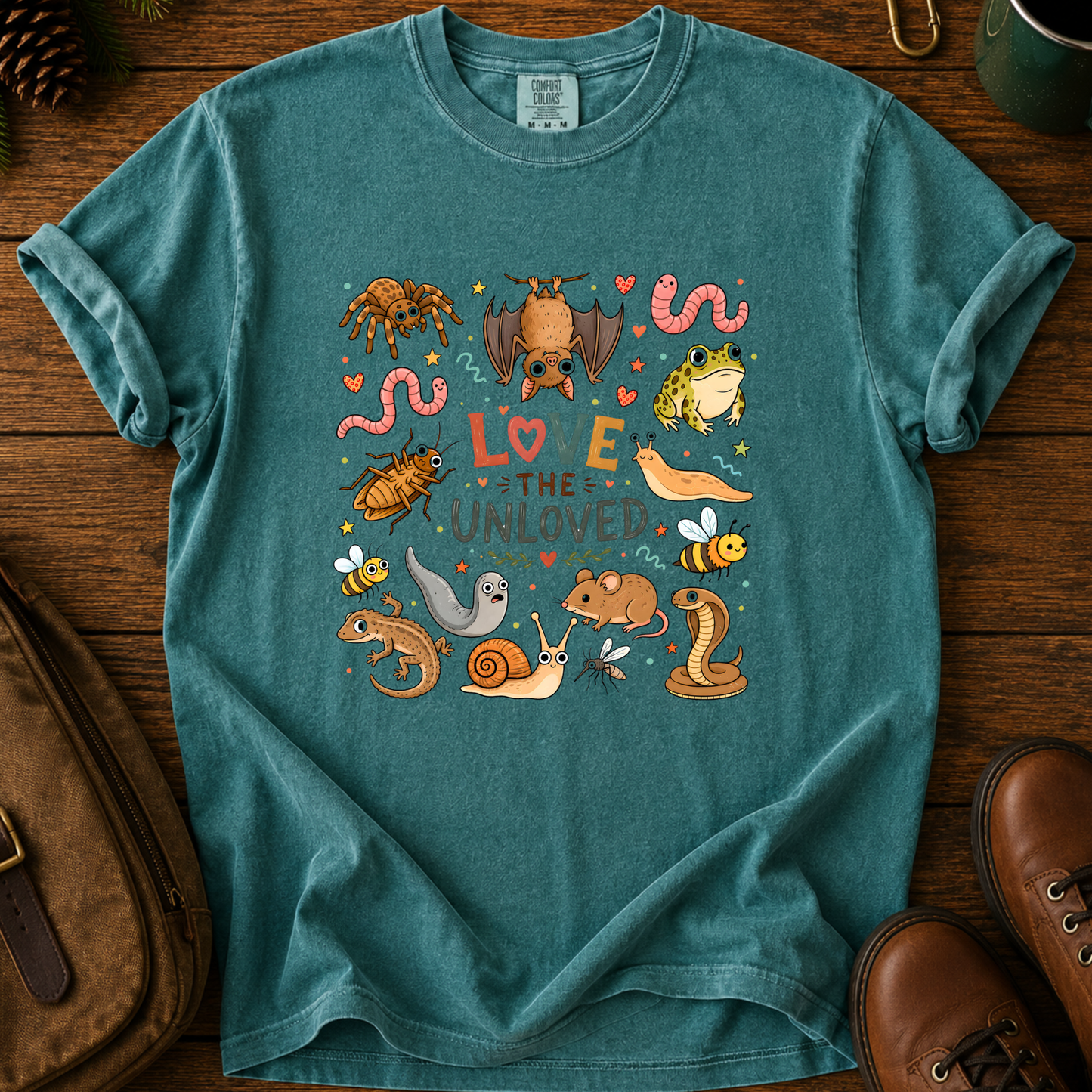 T-Shirt — "Love the Unloved" Cute Snakes & Reptiles Graphic Tee