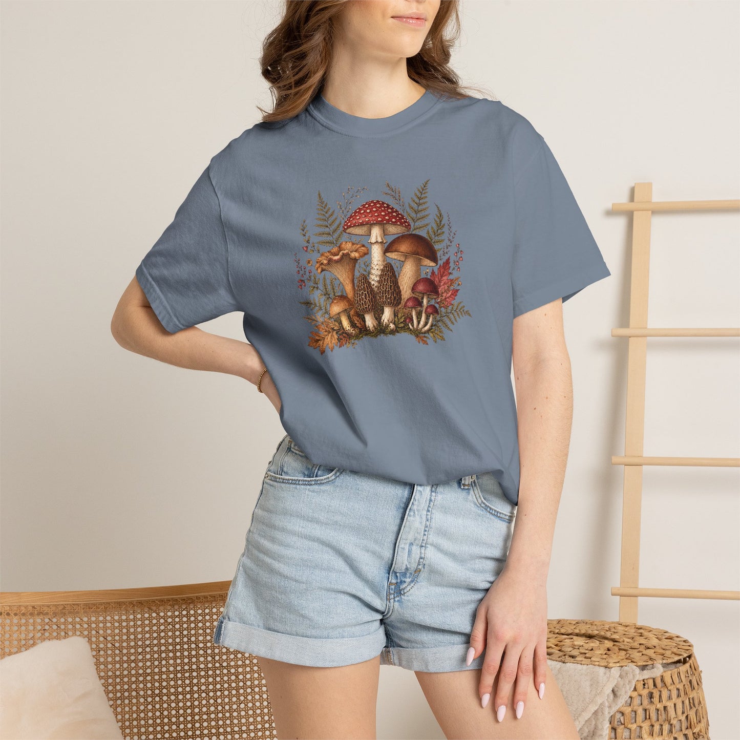 Mushroom Forest T-Shirt — Vintage Woodland Fungi Tee