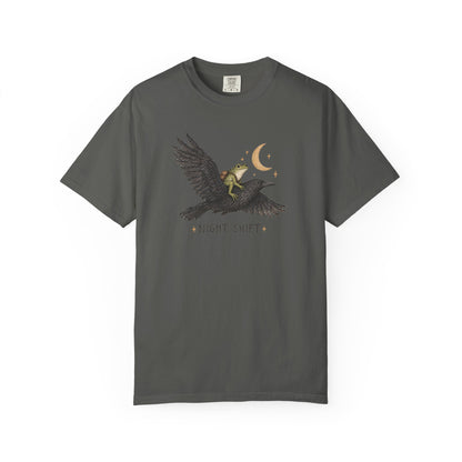 Night Shift Tee — Crow Rider Graphic T-Shirt