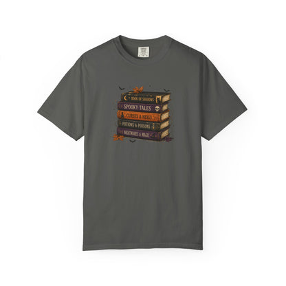 Halloween Book Lover Shirt, Spooky Books T-Shirt, Witchy Reading Tee, Dark Academia Shirt, Fall Bookish Graphic Tee, Reader Gift