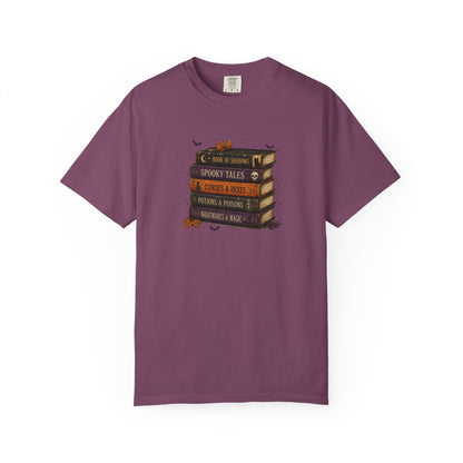Halloween Book Lover Shirt, Spooky Books T-Shirt, Witchy Reading Tee, Dark Academia Shirt, Fall Bookish Graphic Tee, Reader Gift