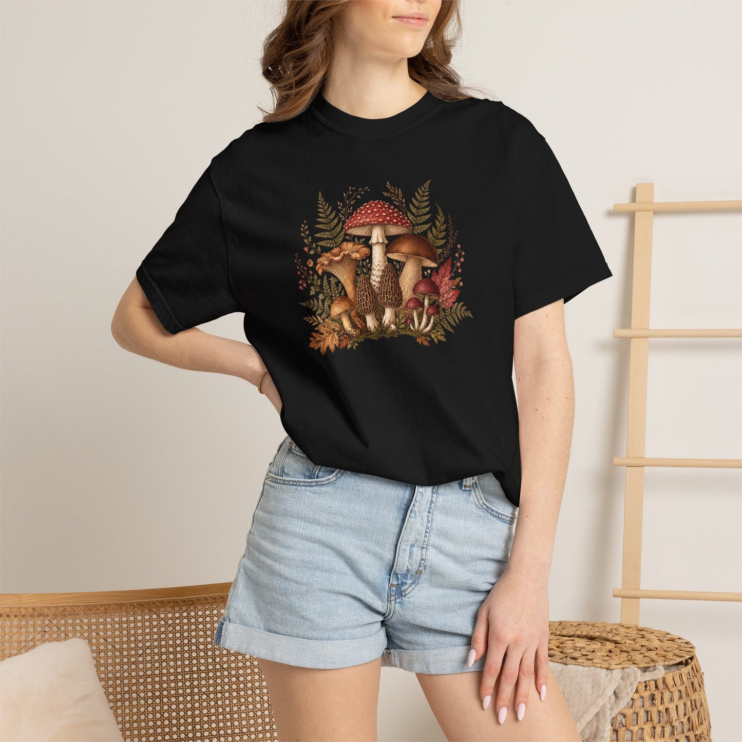 Mushroom Forest T-Shirt — Vintage Woodland Fungi Tee