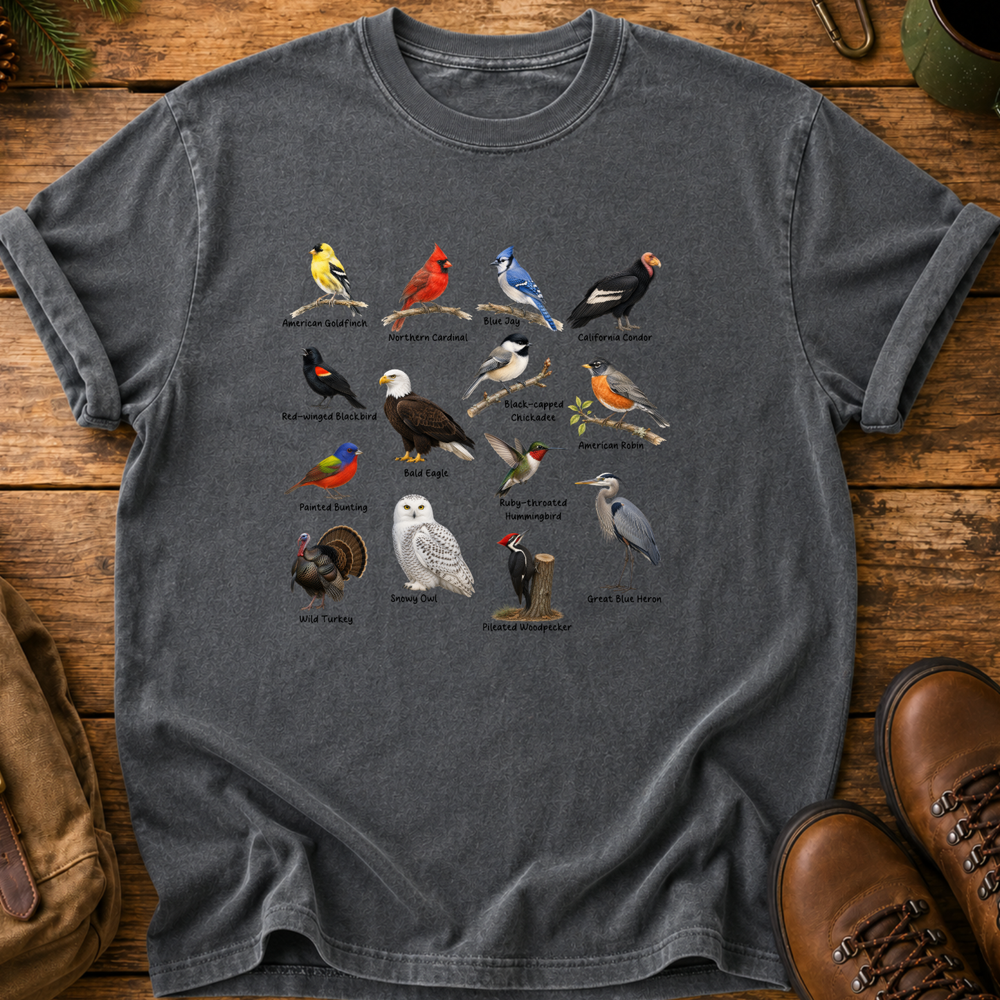 American Birds Identification T-Shirt