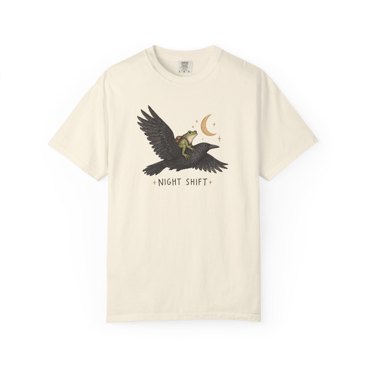 Night Shift Tee — Crow Rider Graphic T-Shirt