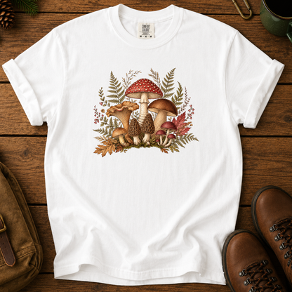 Mushroom Forest T-Shirt — Vintage Woodland Fungi Tee
