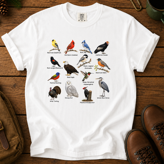American Birds Identification T-Shirt