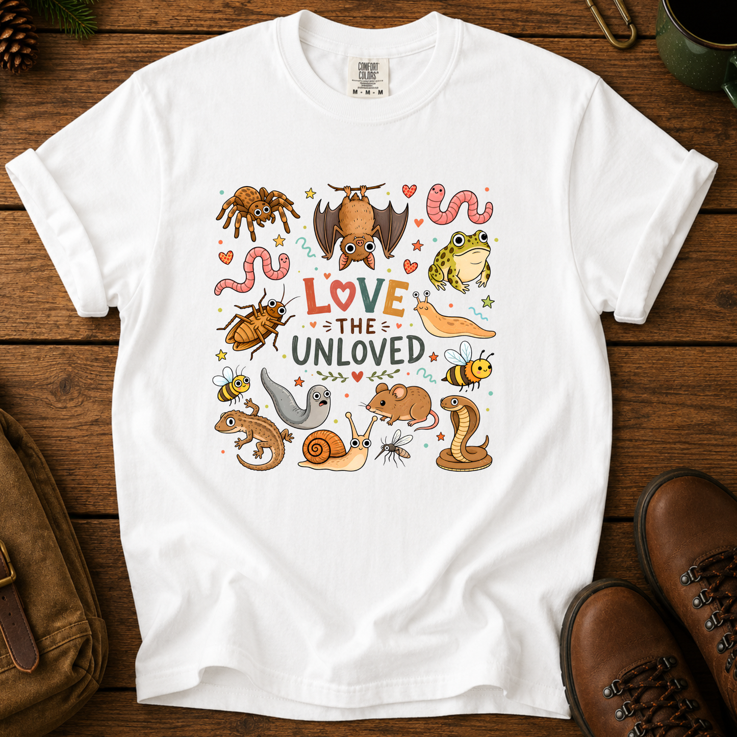 T-Shirt — "Love the Unloved" Cute Snakes & Reptiles Graphic Tee
