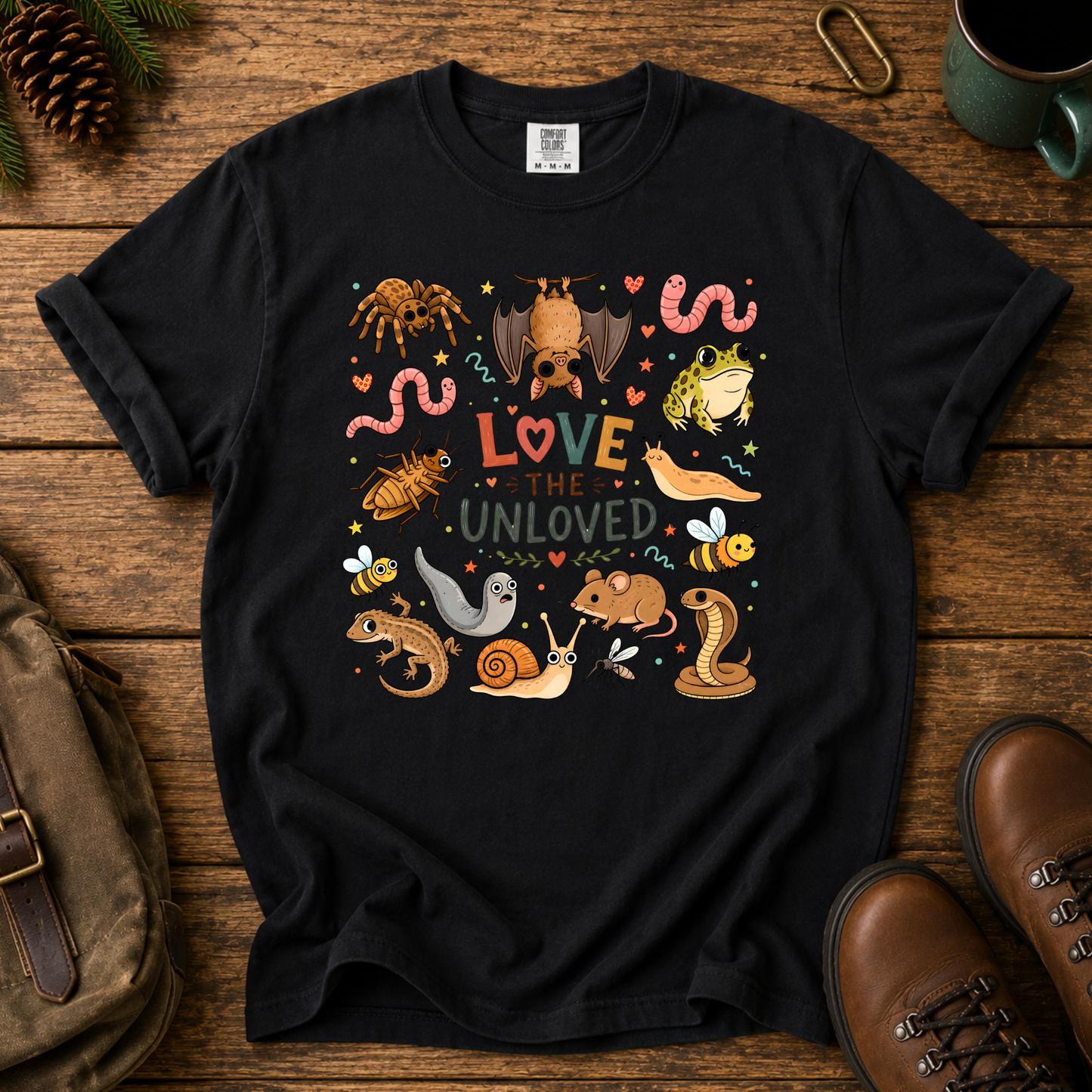 T-Shirt — "Love the Unloved" Cute Snakes & Reptiles Graphic Tee