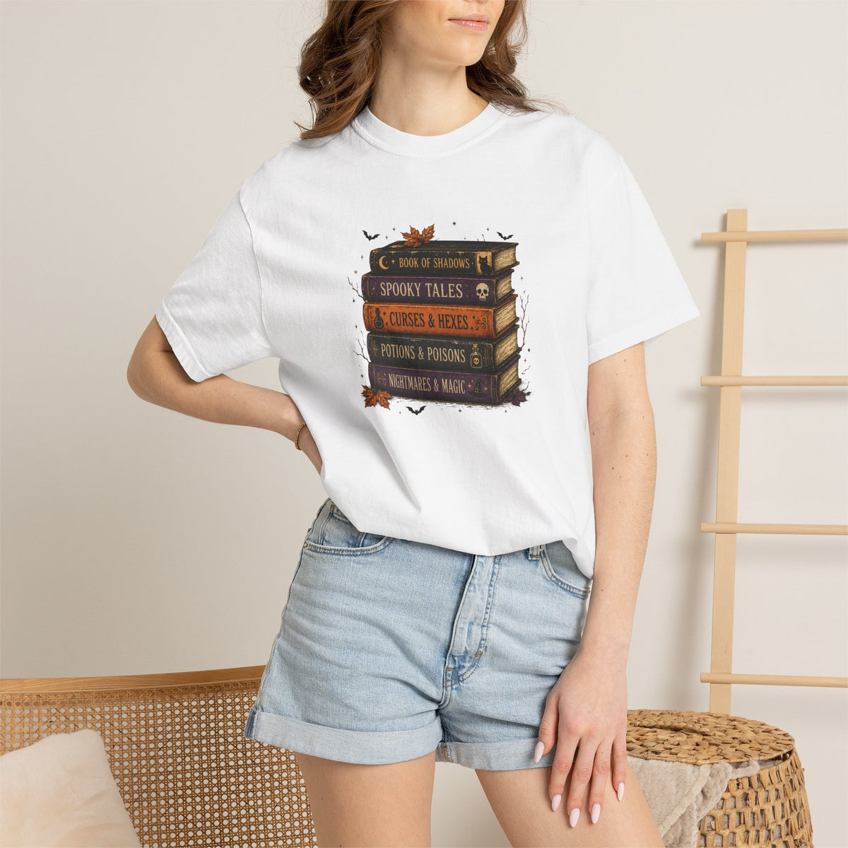 Halloween Book Lover Shirt, Spooky Books T-Shirt, Witchy Reading Tee, Dark Academia Shirt, Fall Bookish Graphic Tee, Reader Gift