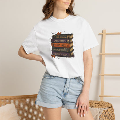 Halloween Book Lover Shirt, Spooky Books T-Shirt, Witchy Reading Tee, Dark Academia Shirt, Fall Bookish Graphic Tee, Reader Gift