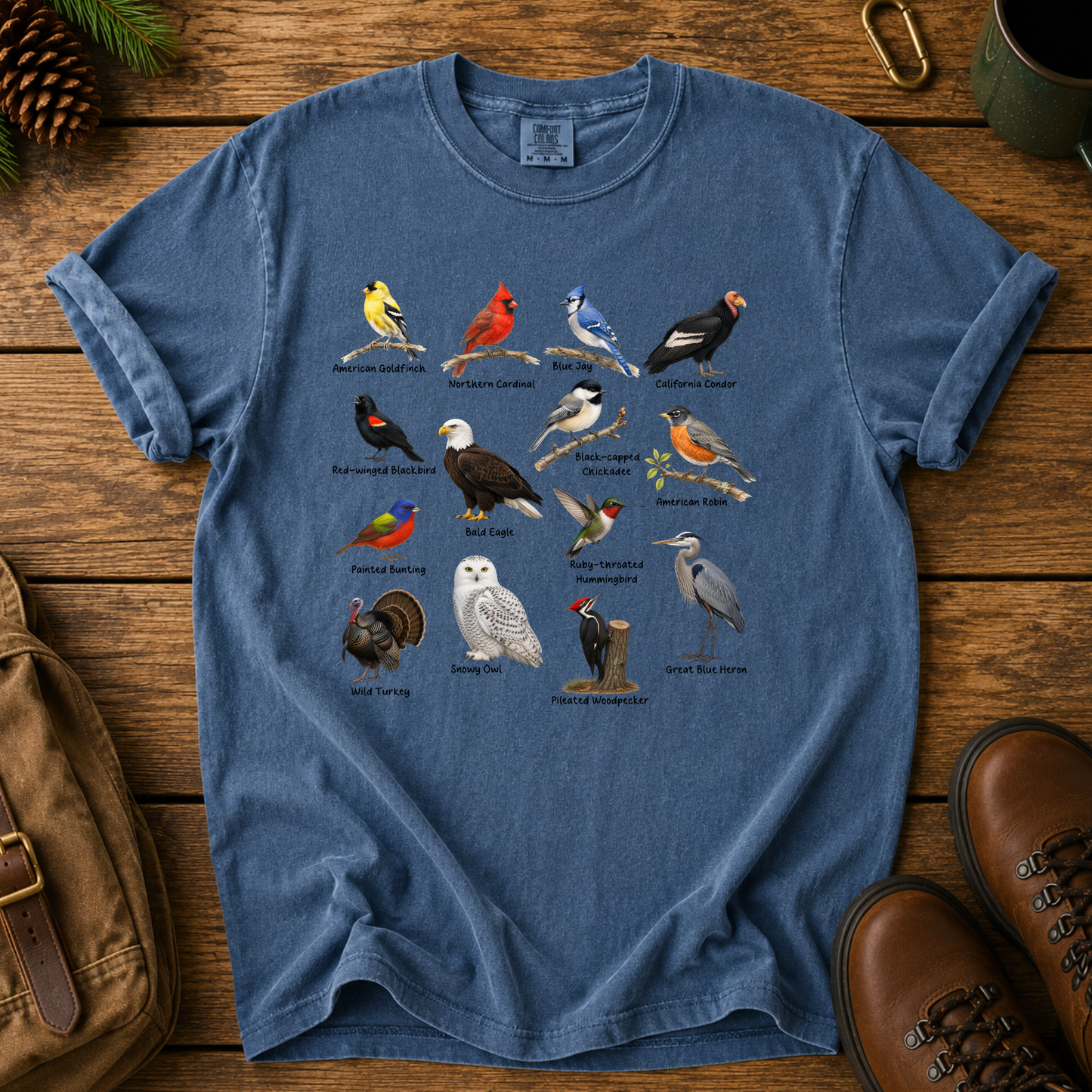 American Birds Identification T-Shirt