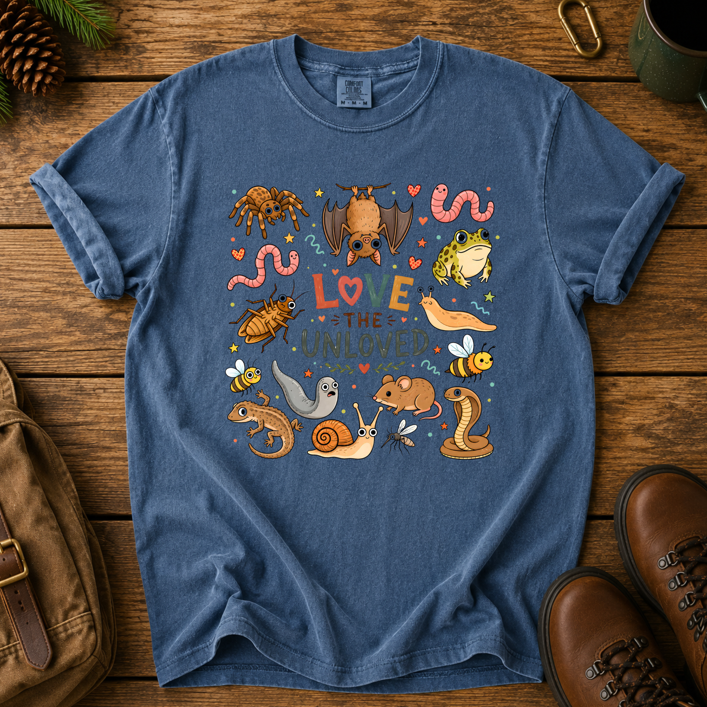 T-Shirt — "Love the Unloved" Cute Snakes & Reptiles Graphic Tee