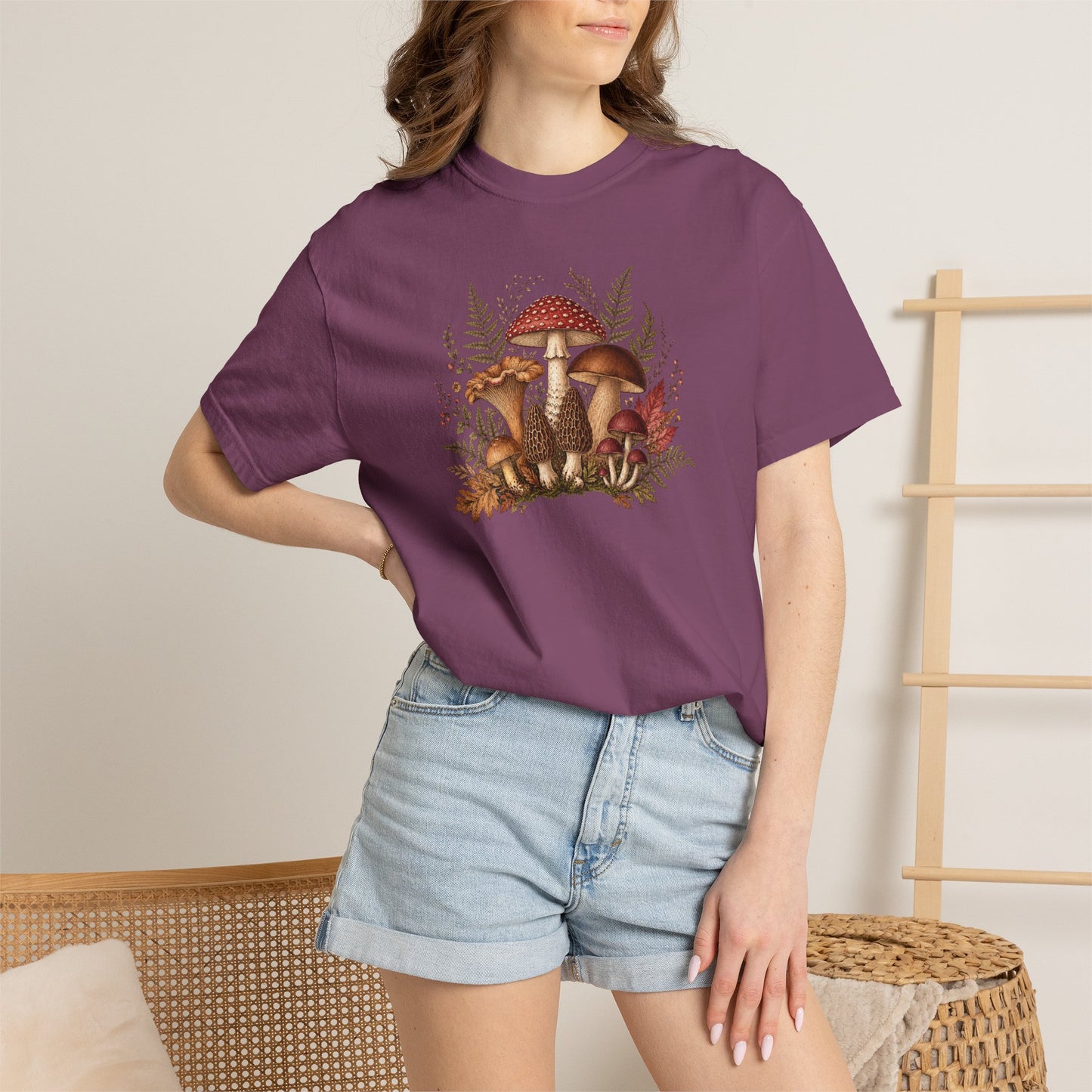 Mushroom Forest T-Shirt — Vintage Woodland Fungi Tee