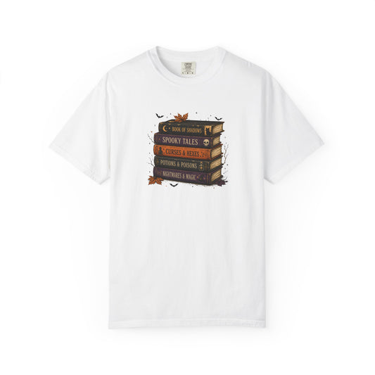 Halloween Book Lover Shirt, Spooky Books T-Shirt, Witchy Reading Tee, Dark Academia Shirt, Fall Bookish Graphic Tee, Reader Gift