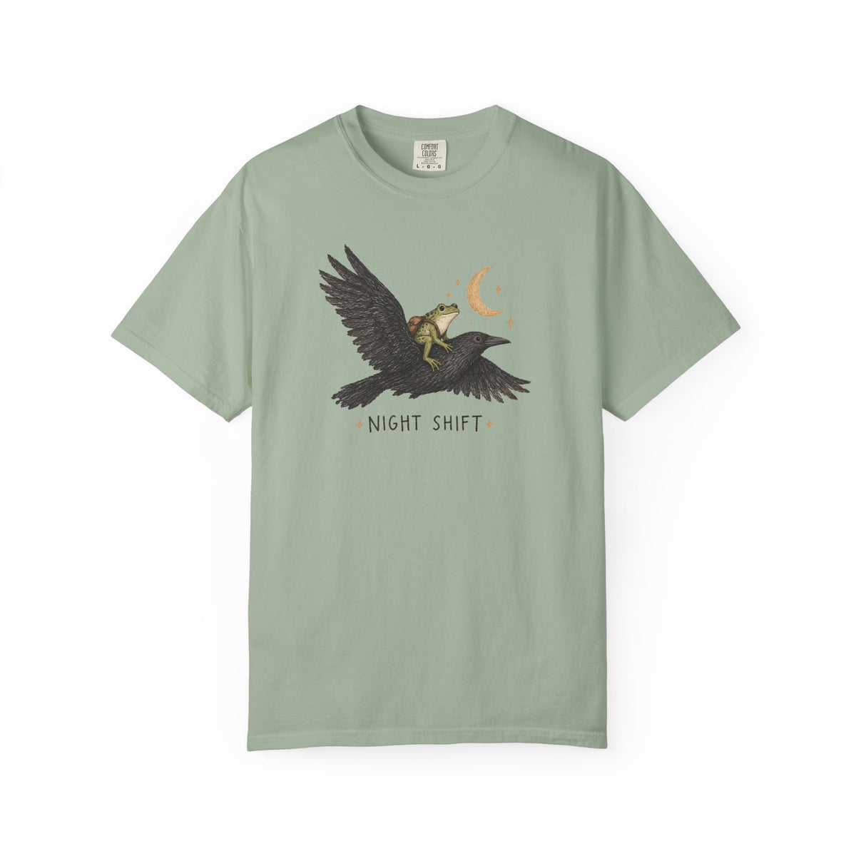 Night Shift Tee — Crow Rider Graphic T-Shirt