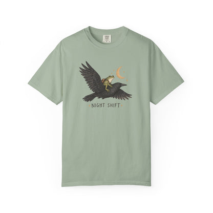Night Shift Tee — Crow Rider Graphic T-Shirt