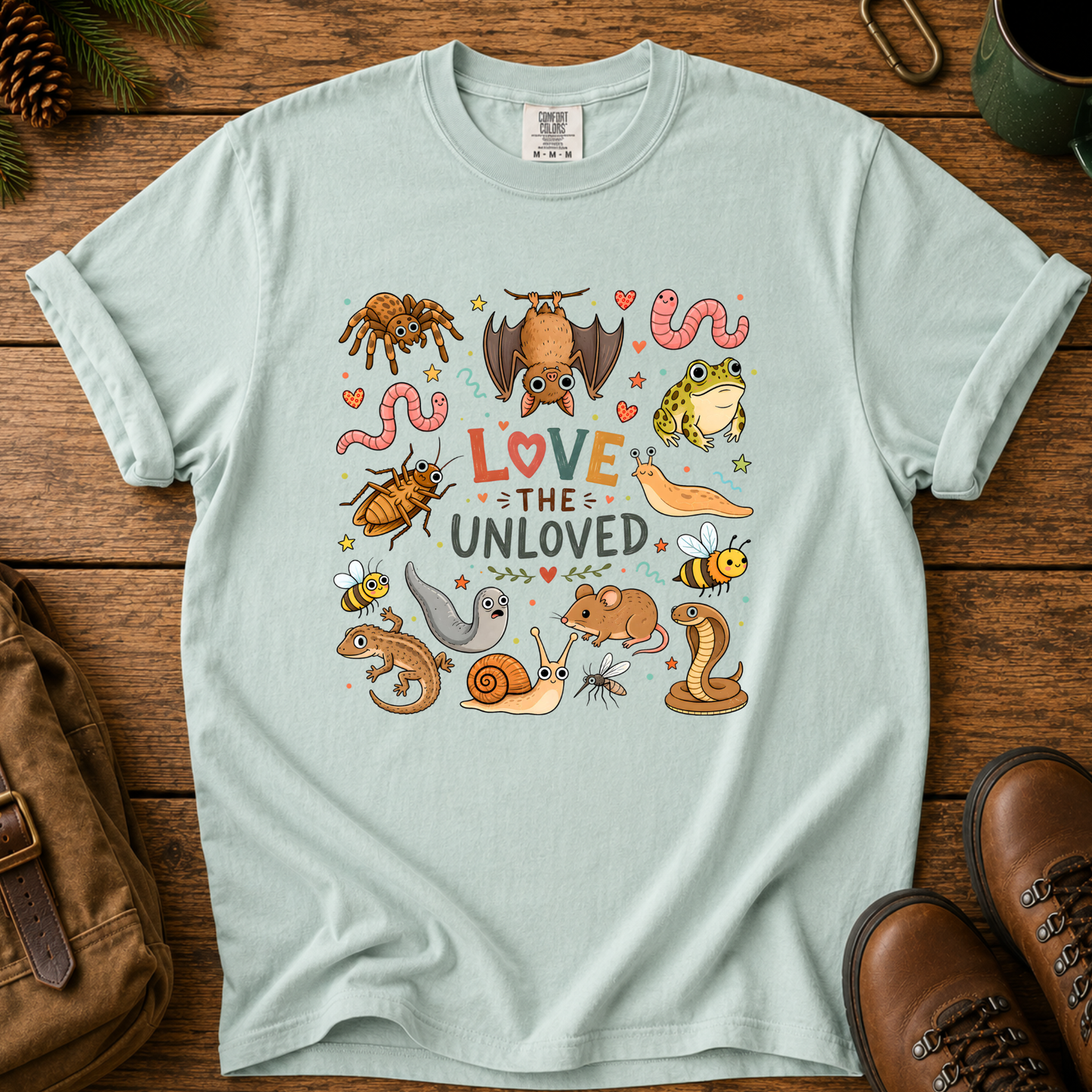 T-Shirt — "Love the Unloved" Cute Snakes & Reptiles Graphic Tee