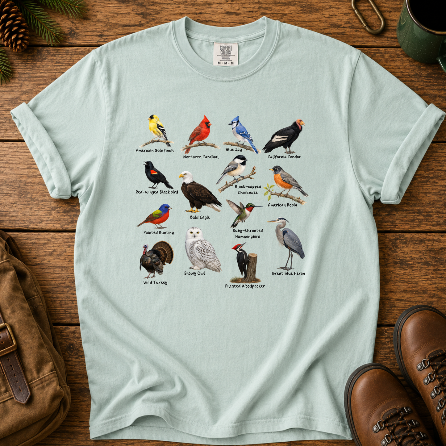 American Birds Identification T-Shirt