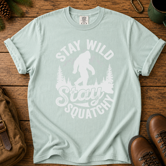 Stay Wild Stay Squatchin' T-Shirt — Bigfoot Tee
