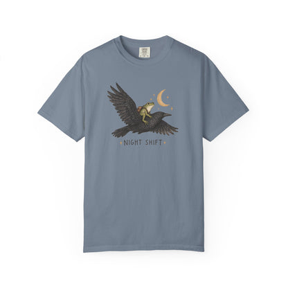 Night Shift Tee — Crow Rider Graphic T-Shirt