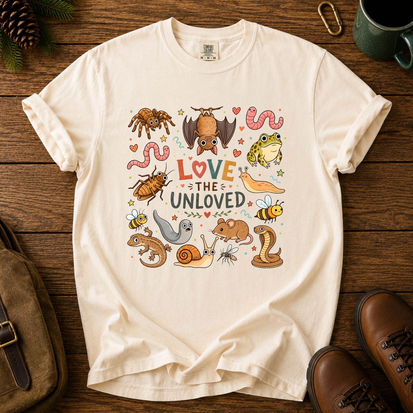 T-Shirt — "Love the Unloved" Cute Snakes & Reptiles Graphic Tee