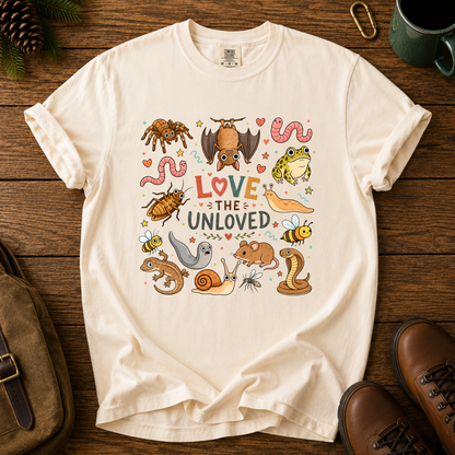 T-Shirt — "Love the Unloved" Cute Snakes & Reptiles Graphic Tee