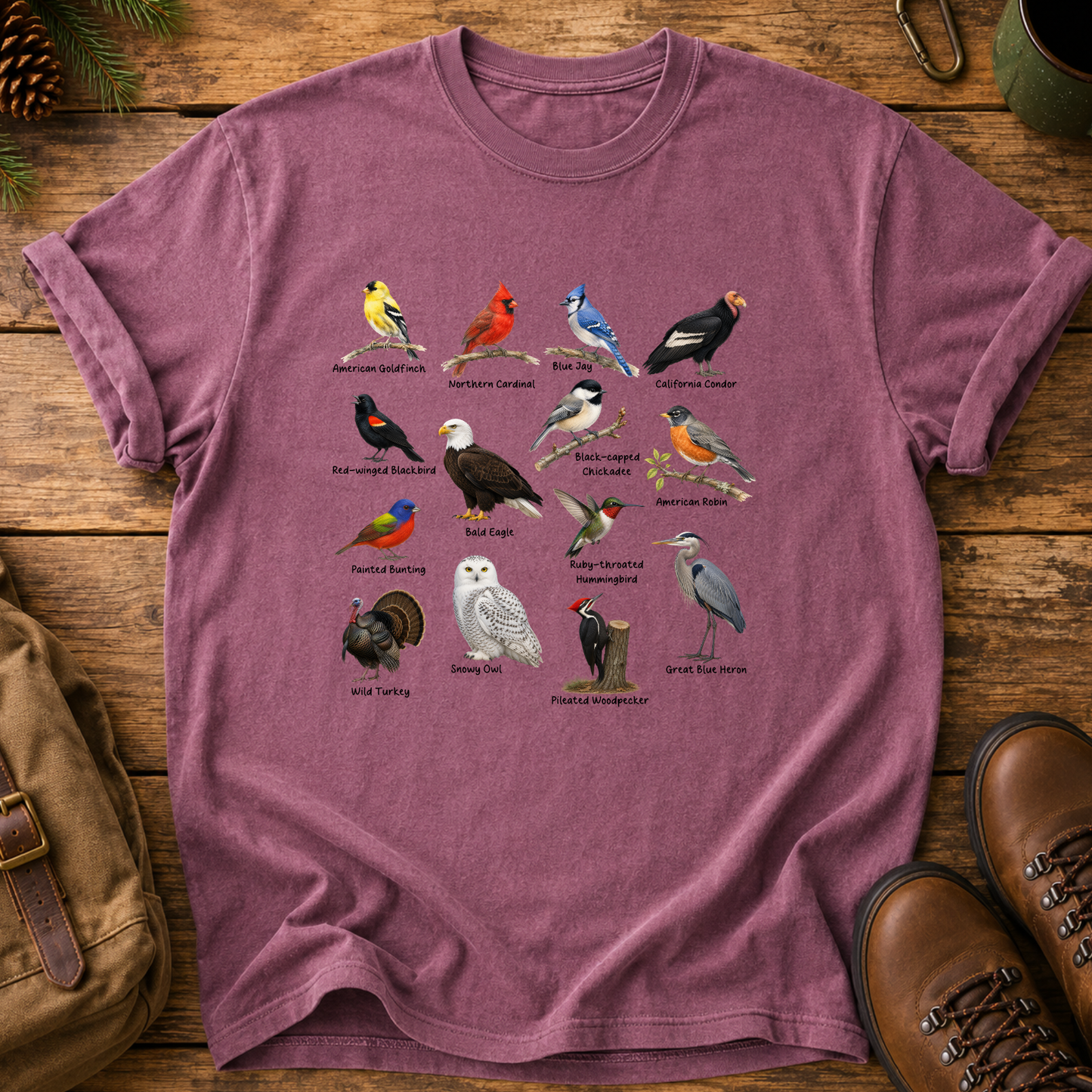 American Birds Identification T-Shirt