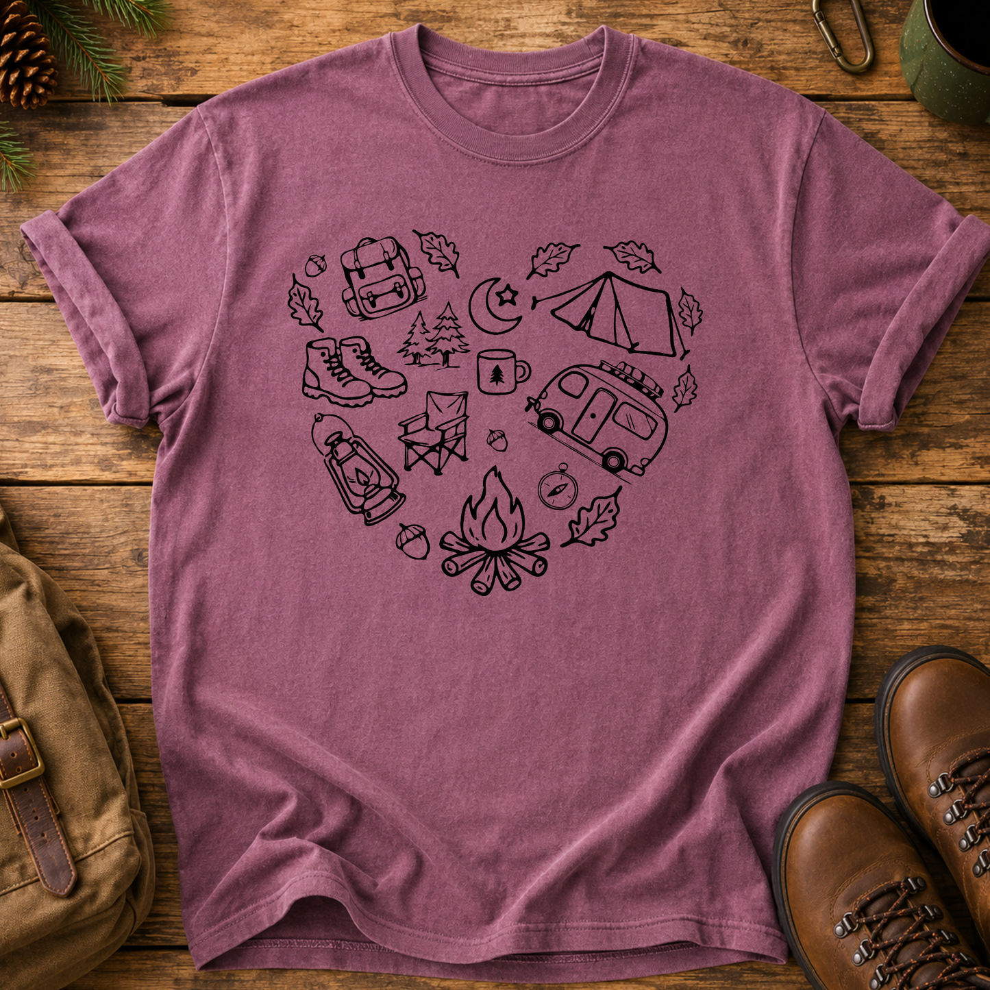 Camping Heart T-Shirt