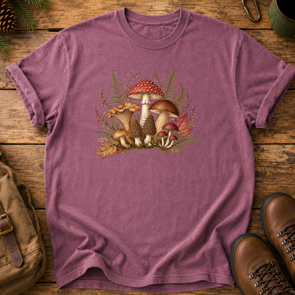 Mushroom Forest T-Shirt — Vintage Woodland Fungi Tee