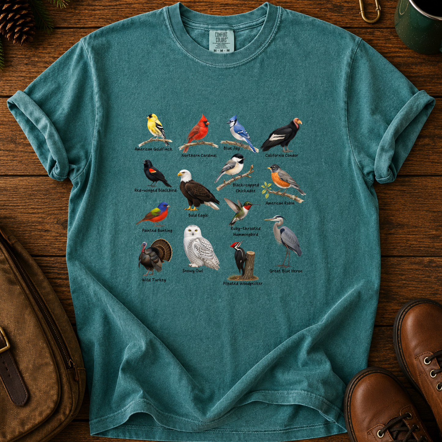 American Birds Identification T-Shirt