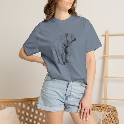 Bear Sketch T‑Shirt — Hand-Drawn Wildlife Graphic Tee