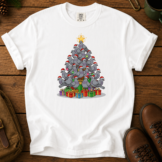Christmas Pigeon Tree T-Shir