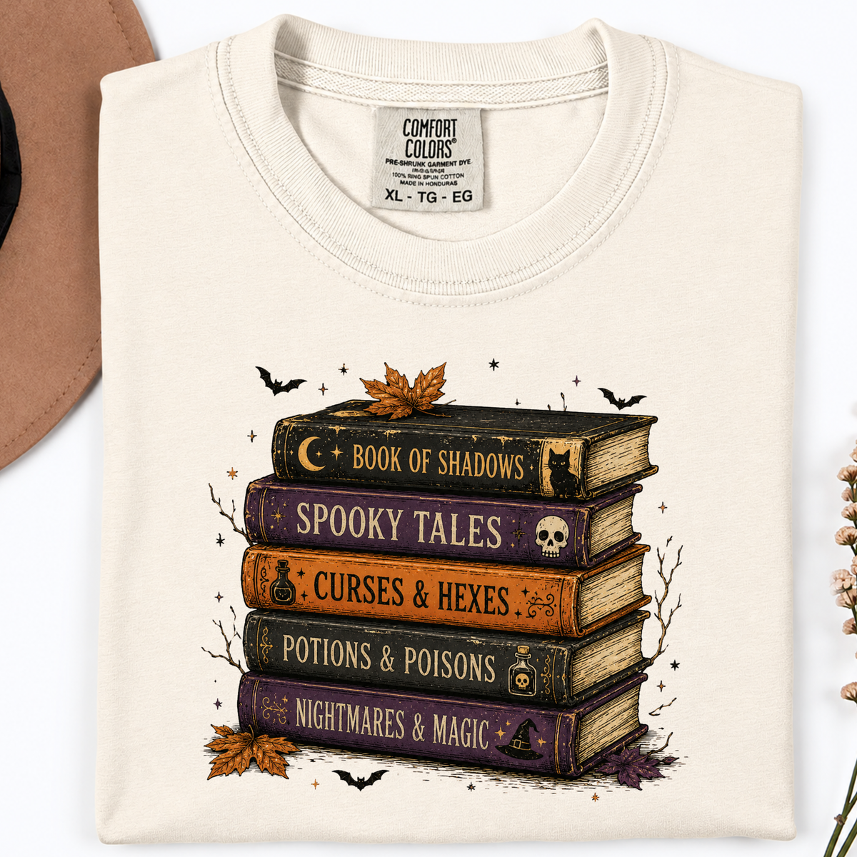 Halloween Book Lover Shirt, Spooky Books T-Shirt, Witchy Reading Tee, Dark Academia Shirt, Fall Bookish Graphic Tee, Reader Gift
